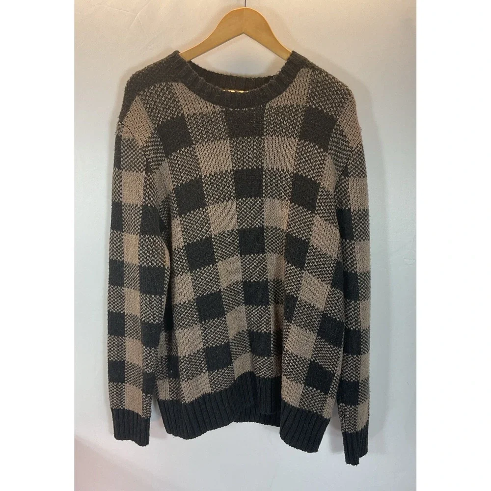 SmartWool‎ Men's Buff Check Cozy Lodge Flint Heather Sweater Size X-Large